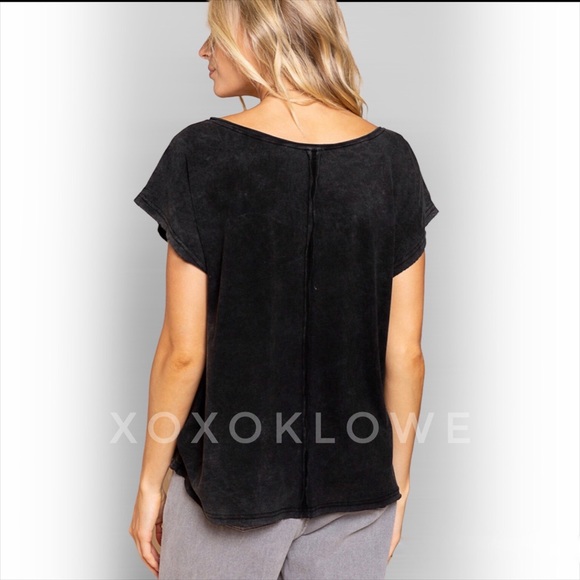 POL Black Studded Peace Sign Premium Graphic Tee - Picture 5 of 17